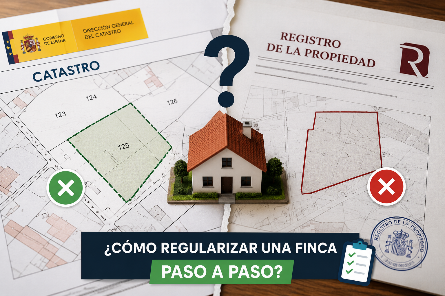 Cómo regularizar una finca cuando Catastro y Registro de la Propiedad no coinciden