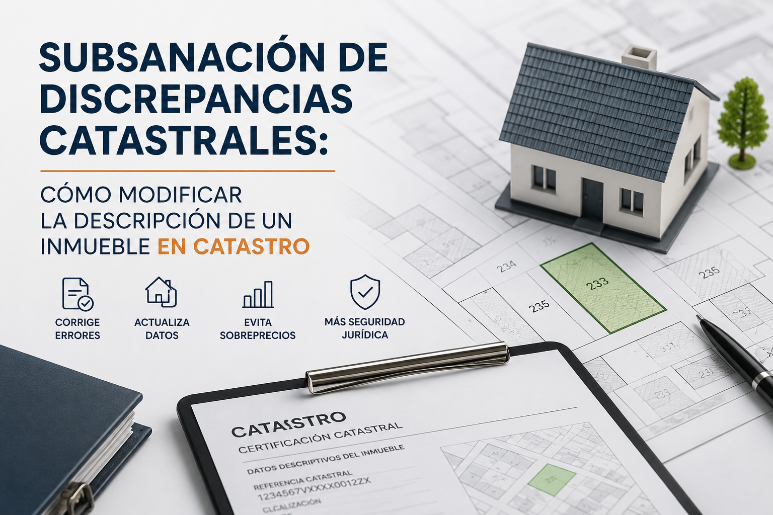 Subsanación de discrepancias catastrales para modificar la descripción de un inmueble.